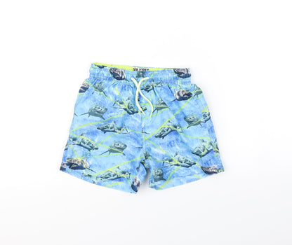 Pool vibes Boys Blue Animal Print  Sweat Shorts Size 4 Years - Shark