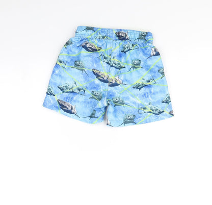 Pool vibes Boys Blue Animal Print  Sweat Shorts Size 4 Years - Shark