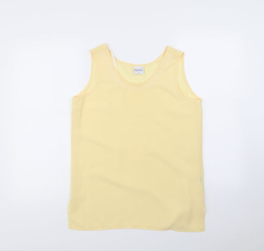 Womens UK Size 12 mackays Yellow Basic Blouse