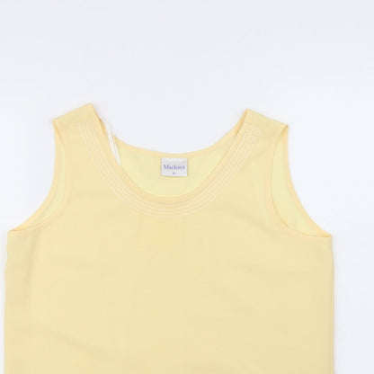 Womens UK Size 12 mackays Yellow Basic Blouse