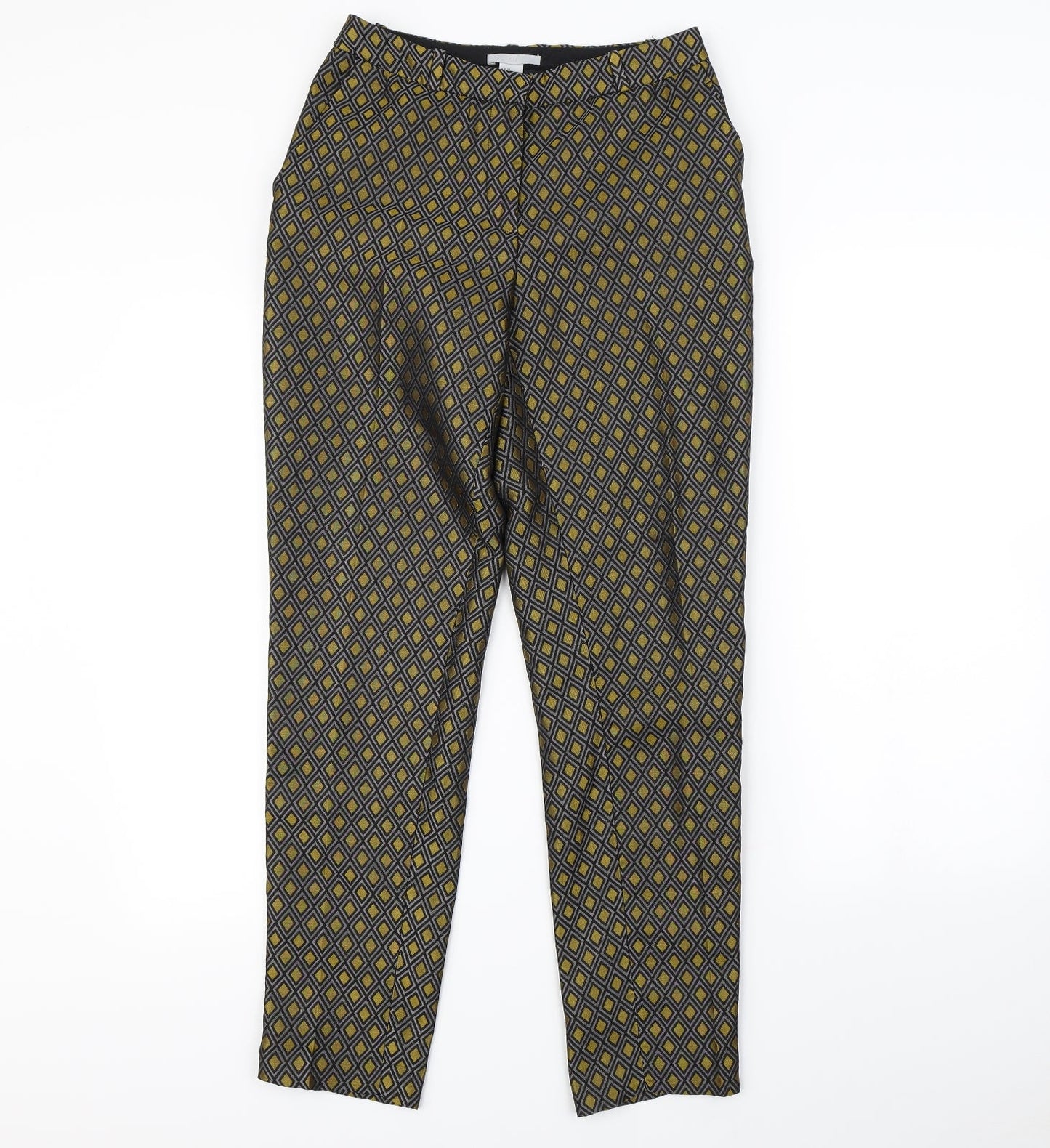 Womens UK Size 6 H&M Regular Fit  Gold Trousers