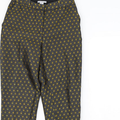Womens UK Size 6 H&M Regular Fit  Gold Trousers