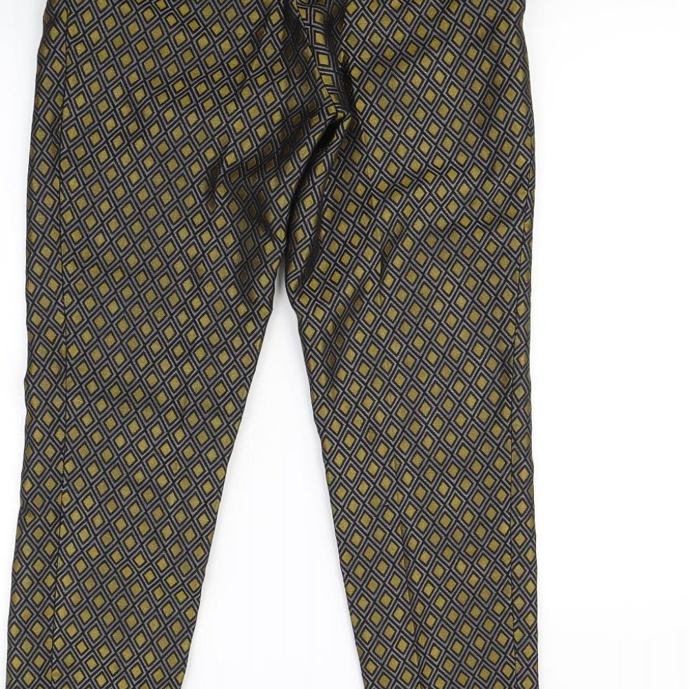 Womens UK Size 6 H&M Regular Fit  Gold Trousers