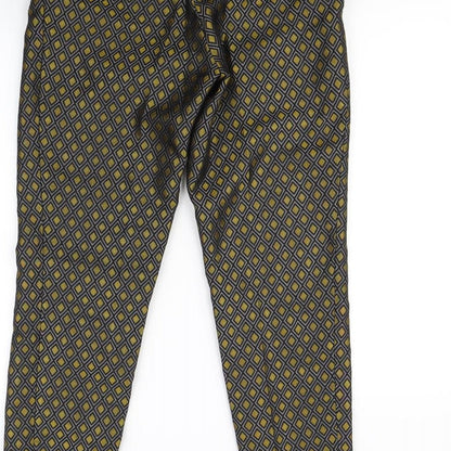 Womens UK Size 6 H&M Regular Fit  Gold Trousers