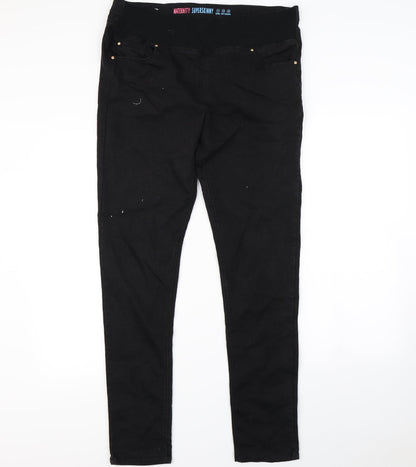 Womens UK Size 14 Preworn Regular Fit Skinny Black Jeans