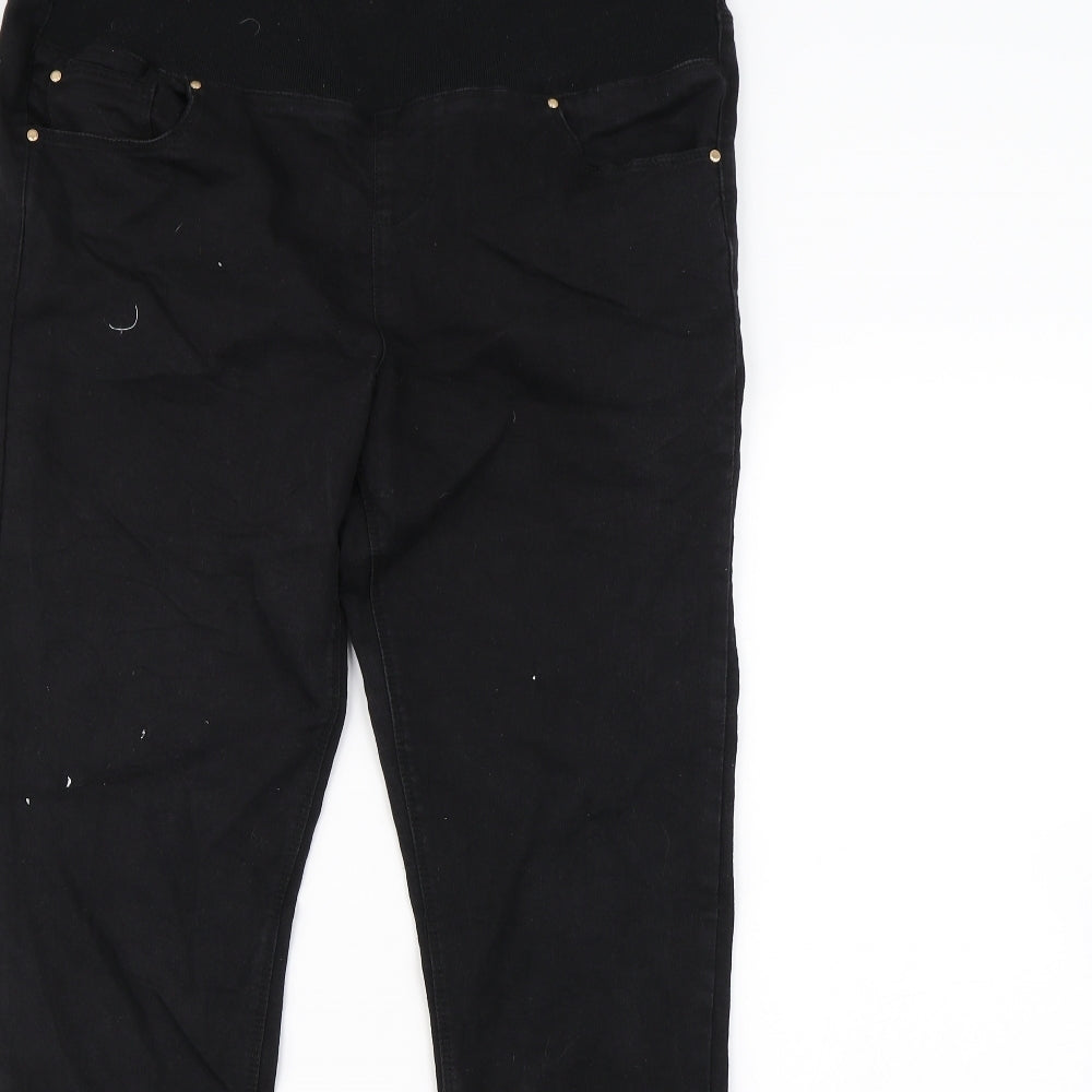 Womens UK Size 14 Preworn Regular Fit Skinny Black Jeans