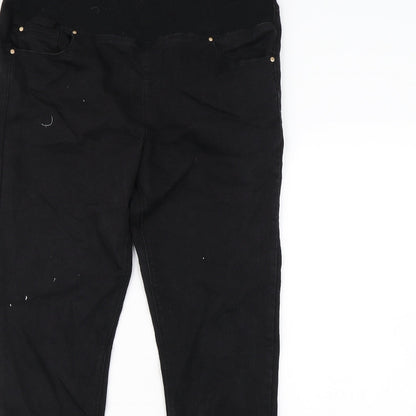 Womens UK Size 14 Preworn Regular Fit Skinny Black Jeans