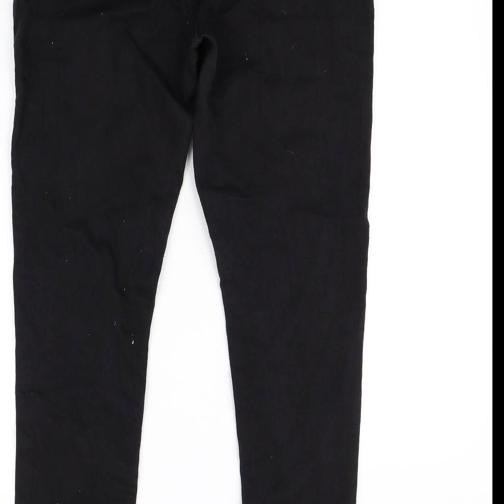 Womens UK Size 14 Preworn Regular Fit Skinny Black Jeans