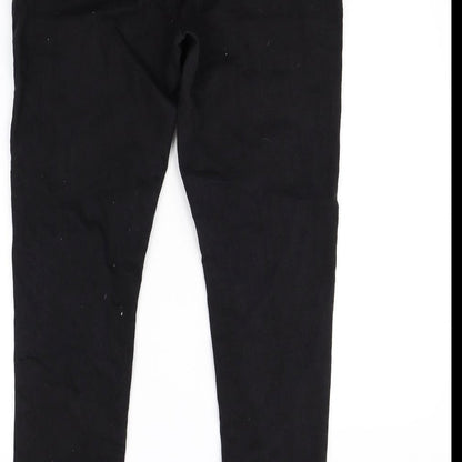 Womens UK Size 14 Preworn Regular Fit Skinny Black Jeans