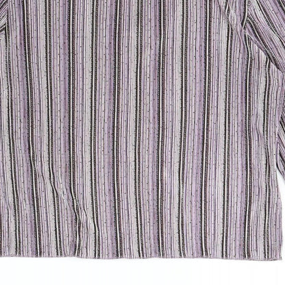 NEXT Womens Pink Striped  Basic T-Shirt Size 14