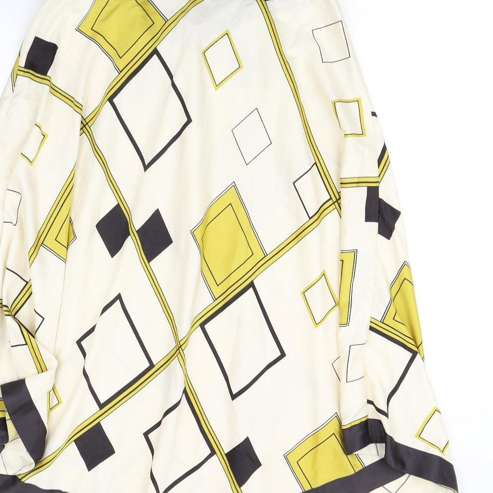 VILA Womens Ivory Geometric  Shift  Size M