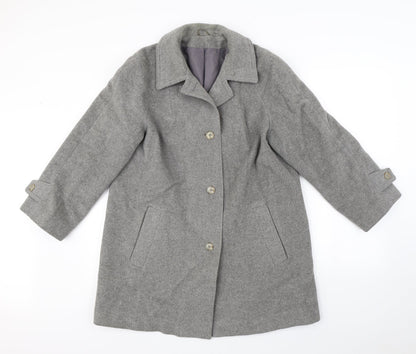 Noto Womens Grey   Overcoat Coat Size 14