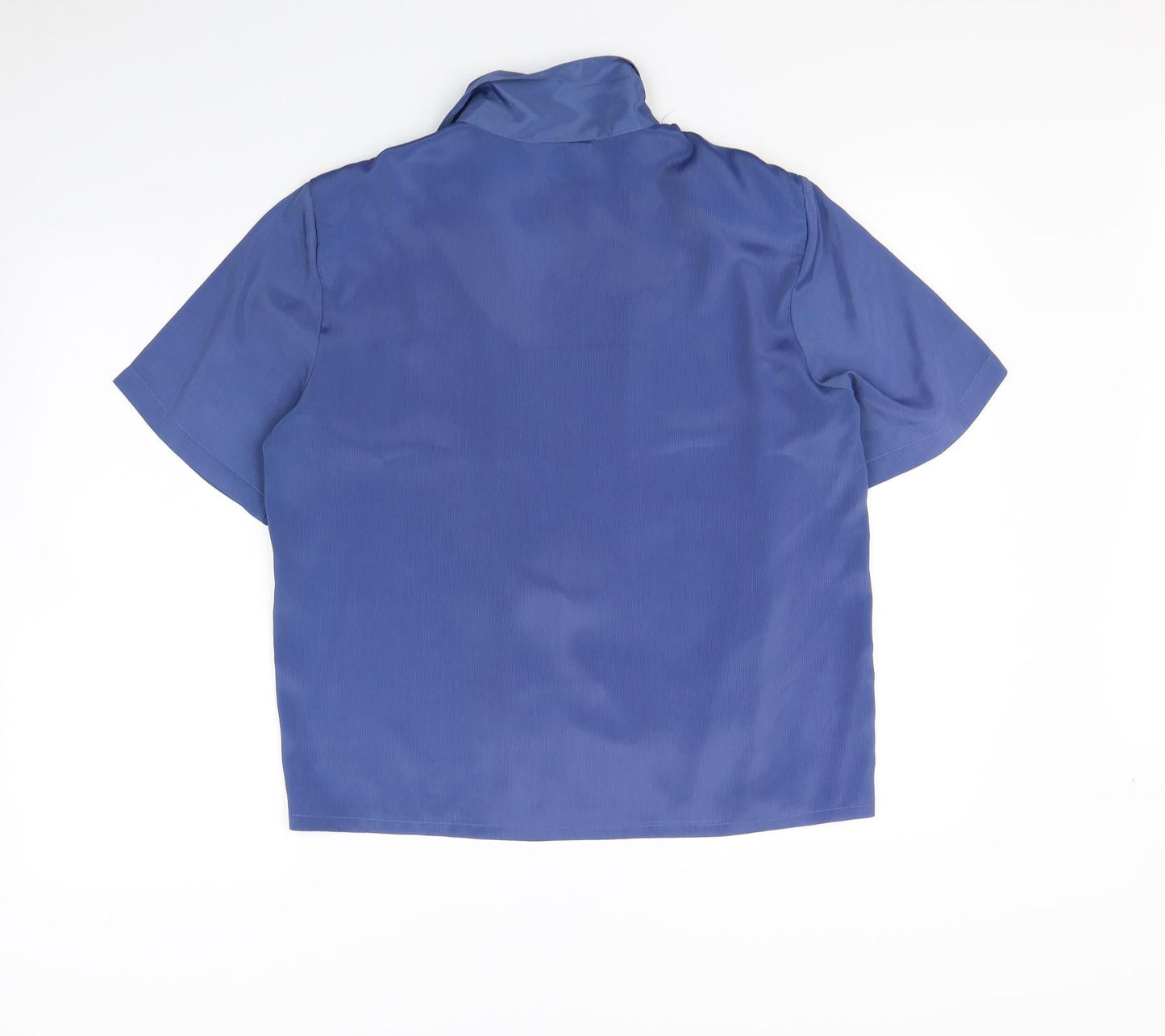 Womens UK Size 14 Amari Blue Basic Button-Up