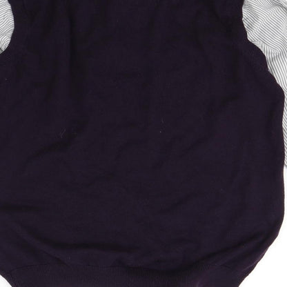 Mens UK Collar Size M Blue onc Smart Purple  Dress Shirt