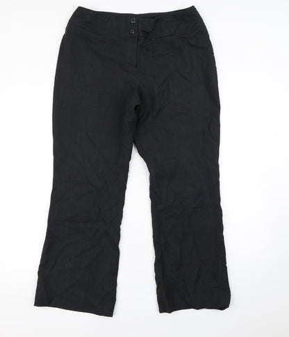 Debenhams Womens Black   Dress Pants Trousers Size 14 L27 in