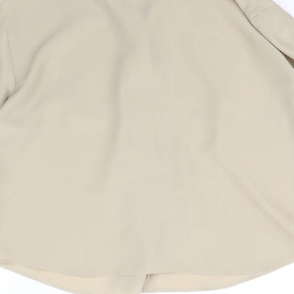 Womens UK Size 16 Essentials Beige Basic Button-Up