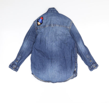 Next Boys Blue  Denim Basic Button-Up Size 7 Years