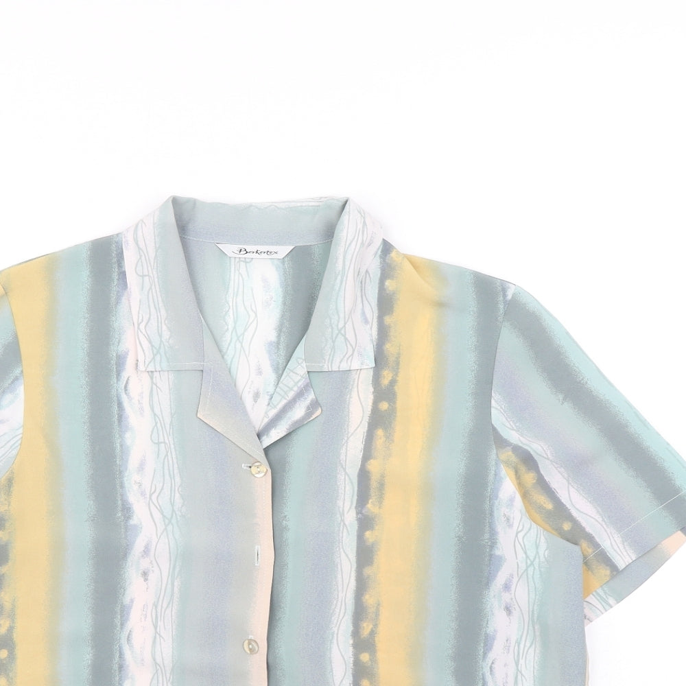 Womens UK Size 14 Berketex Multicoloured Basic Button-Up
