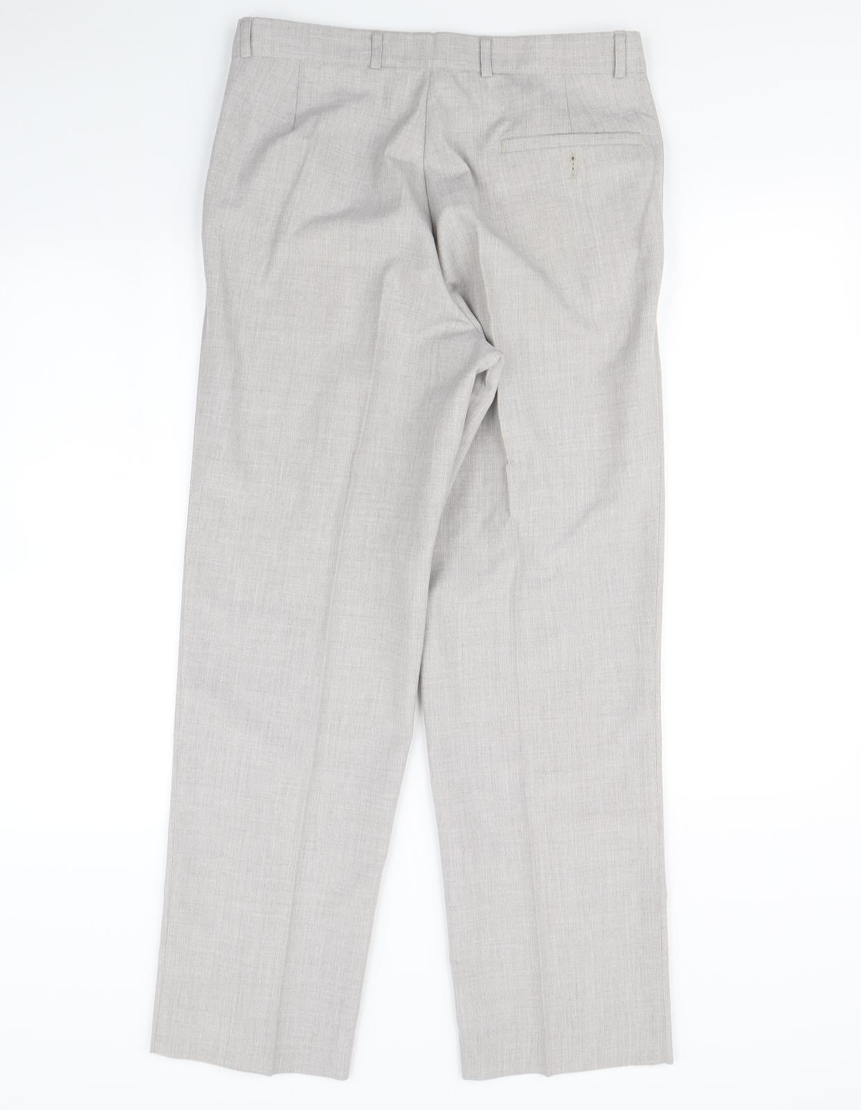 Preworn Mens Beige   Dress Pants Trousers Size 32 in L30 in