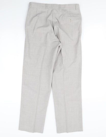 Preworn Mens Beige   Dress Pants Trousers Size 32 in L30 in