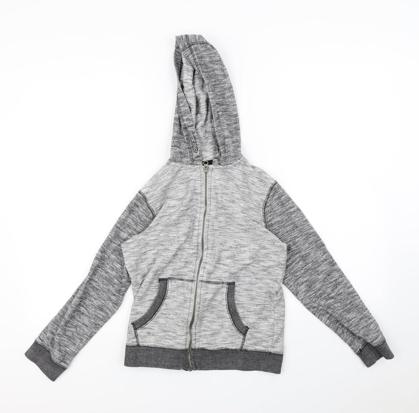 Preworn Boys Grey   Full Zip Hoodie Size 9 Years  - Elbow pads