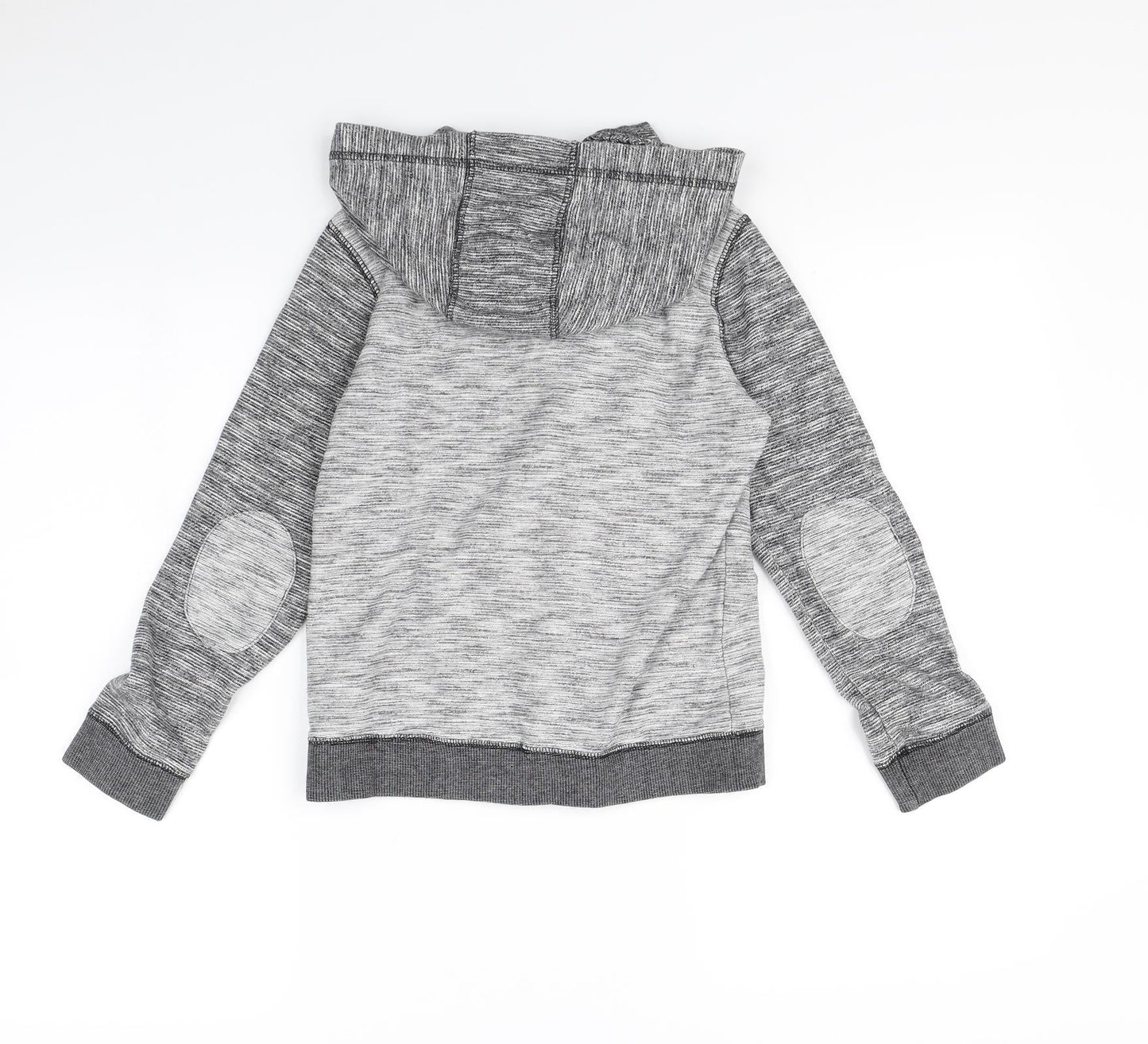 Preworn Boys Grey   Full Zip Hoodie Size 9 Years  - Elbow pads