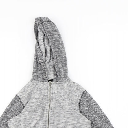 Preworn Boys Grey   Full Zip Hoodie Size 9 Years  - Elbow pads