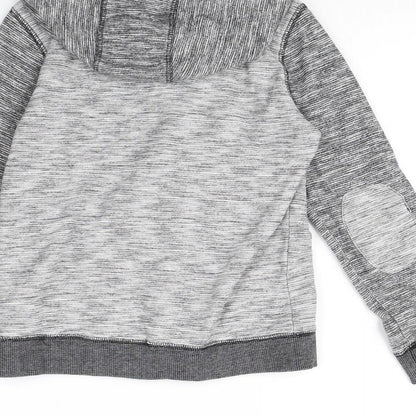 Preworn Boys Grey   Full Zip Hoodie Size 9 Years  - Elbow pads