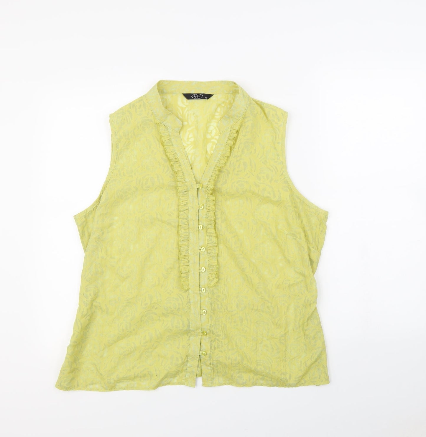 Womens UK Size 18 BM Green Basic Blouse