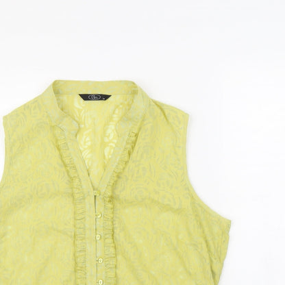 Womens UK Size 18 BM Green Basic Blouse