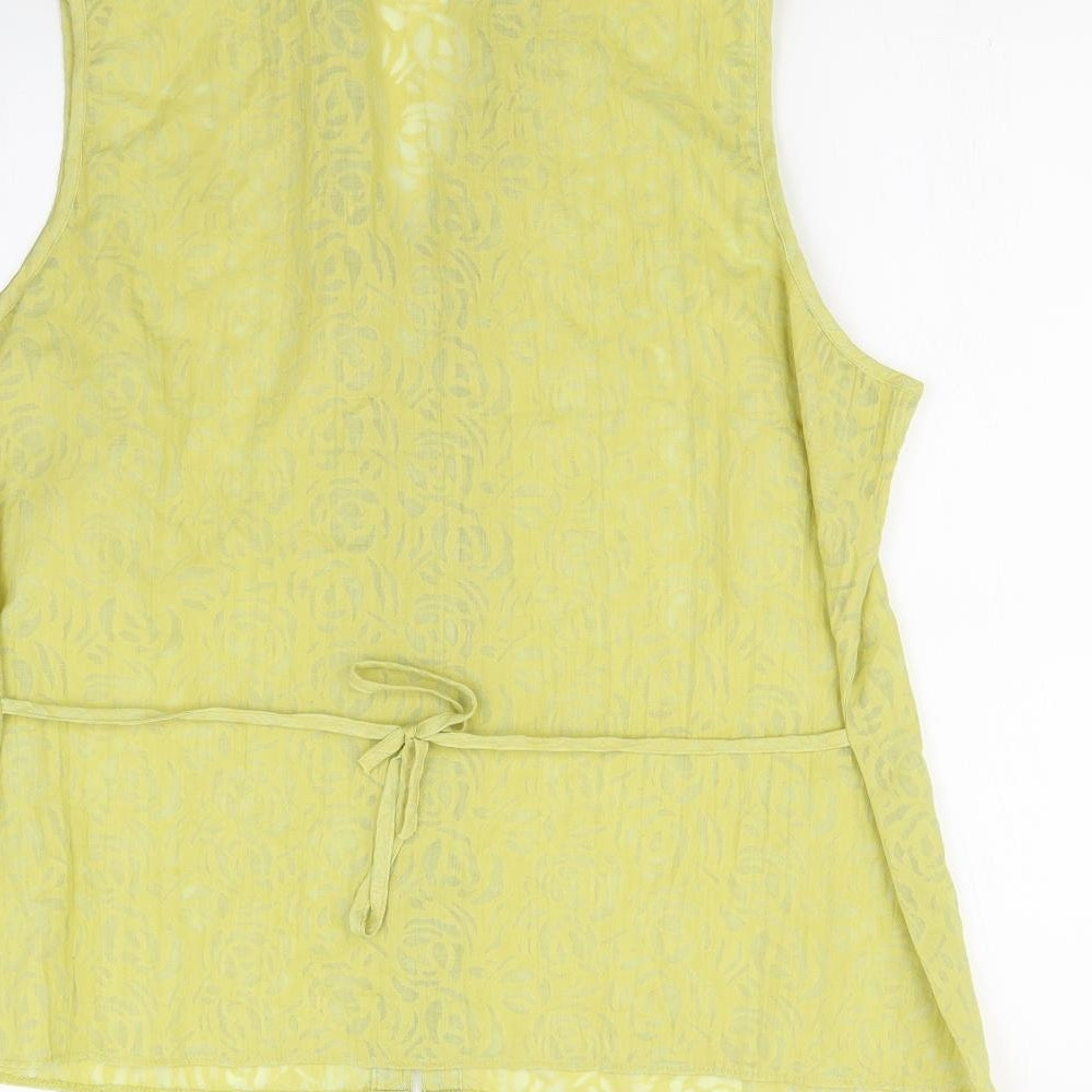Womens UK Size 18 BM Green Basic Blouse