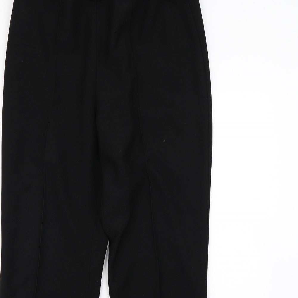 Womens UK Size 12 BM Regular Fit Dress Pants Black Trousers