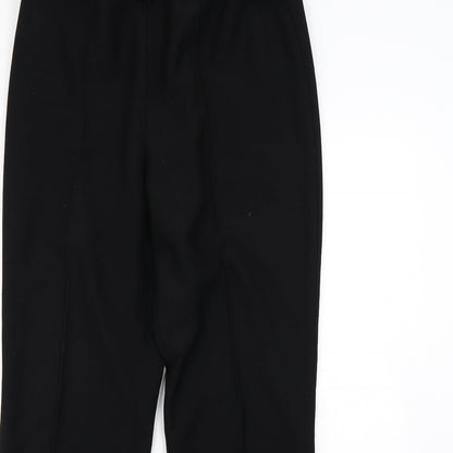 Womens UK Size 12 BM Regular Fit Dress Pants Black Trousers