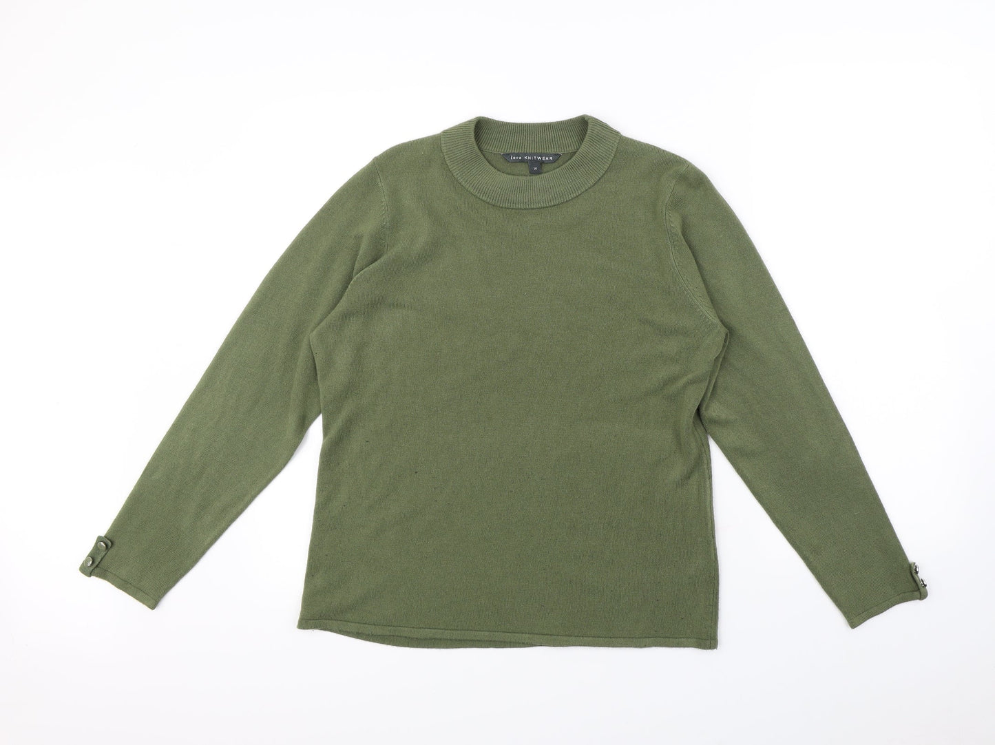 love knitwear Womens Green   Pullover Jumper Size 14