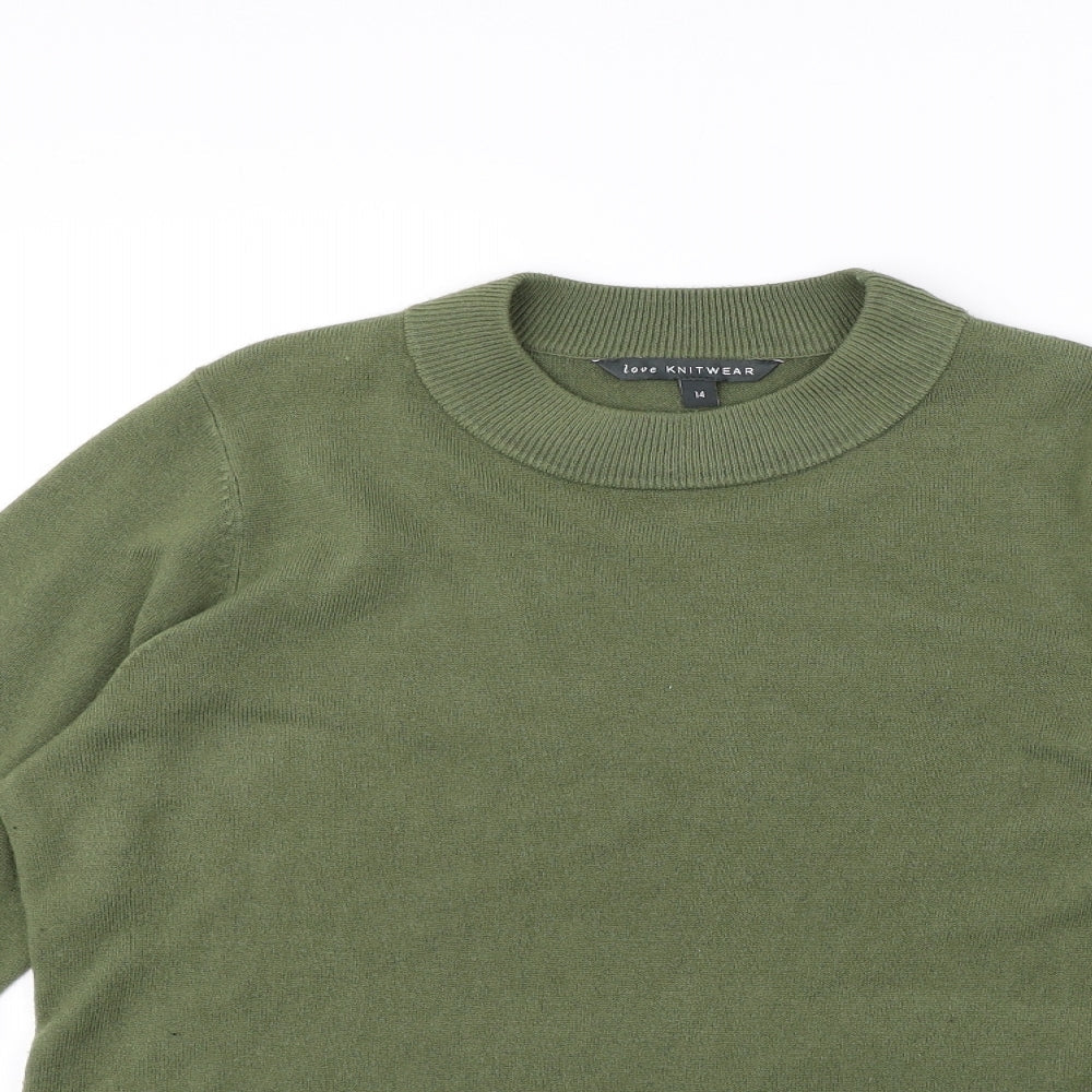 love knitwear Womens Green   Pullover Jumper Size 14