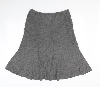 Per Una Womens Grey   Flare Skirt Size 14