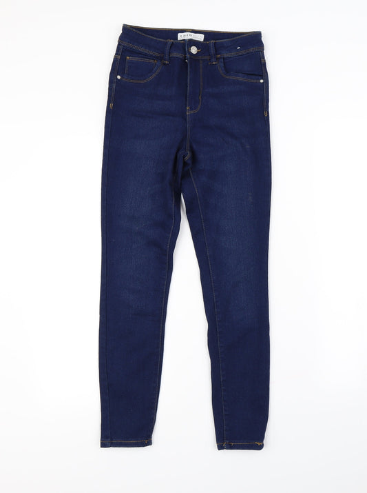 Denim & Co. Womens Blue   Straight Jeans Size 8 L27 in