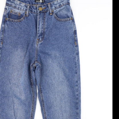 Boohoo Womens Blue   Straight Jeans Size 8 L28 in