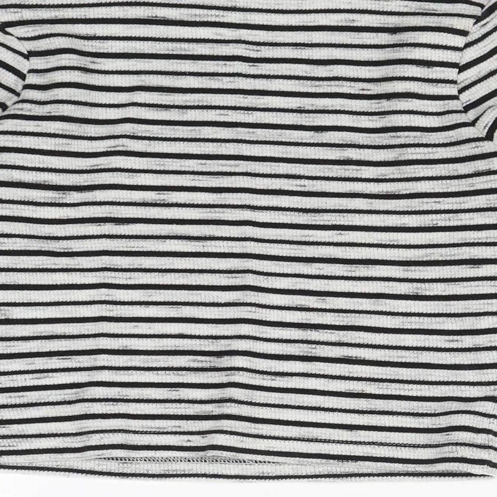 F&F Boys Black Striped  Basic T-Shirt Size 18-24 Months