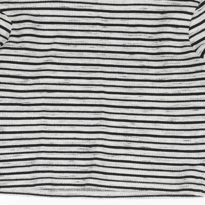 F&F Boys Black Striped  Basic T-Shirt Size 18-24 Months
