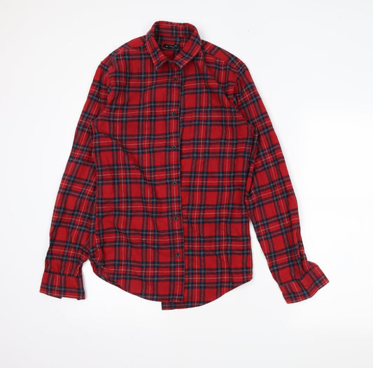 Mens UK Size XS newlook Red  Button-Up Long Sleeve Casual Shirt