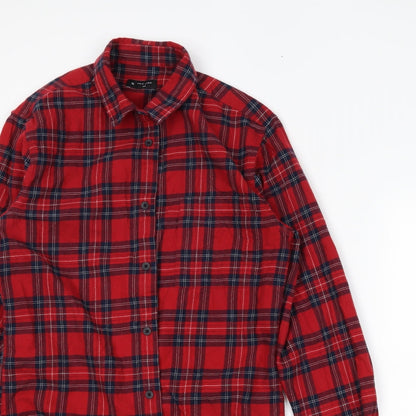 Mens UK Size XS newlook Red  Button-Up Long Sleeve Casual Shirt