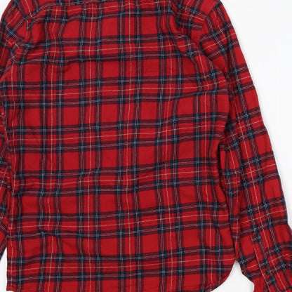 Mens UK Size XS newlook Red  Button-Up Long Sleeve Casual Shirt