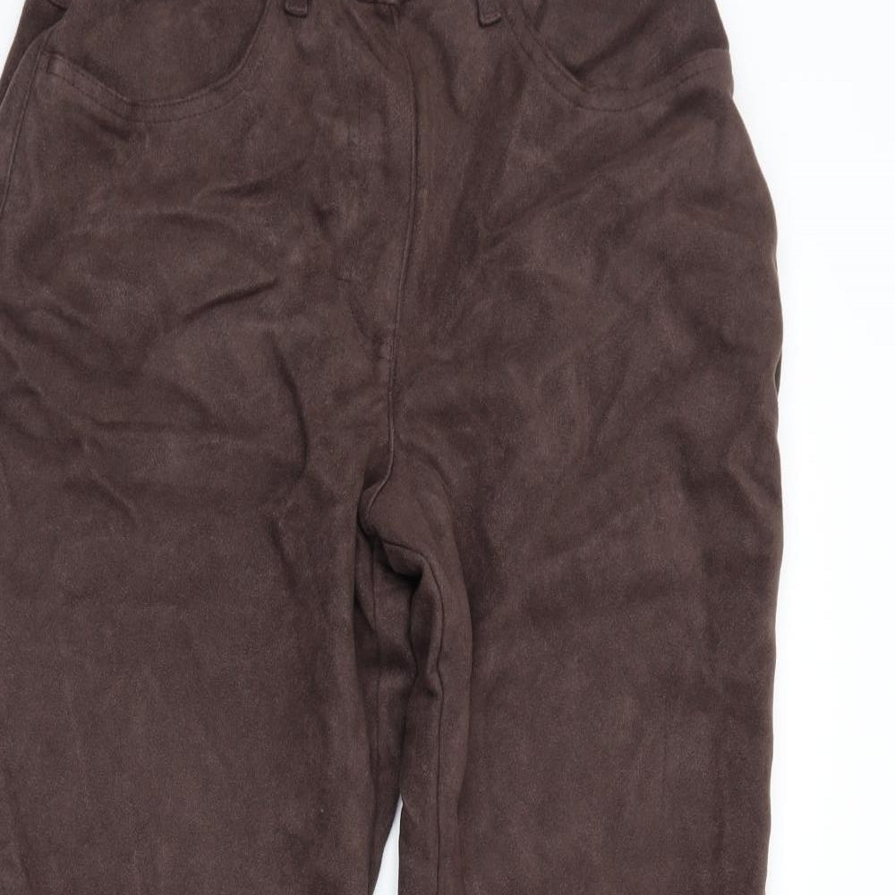 Womens UK Size 10 Marks and Spencer Regular Fit  Brown Trousers