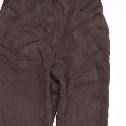 Womens UK Size 10 Marks and Spencer Regular Fit  Brown Trousers