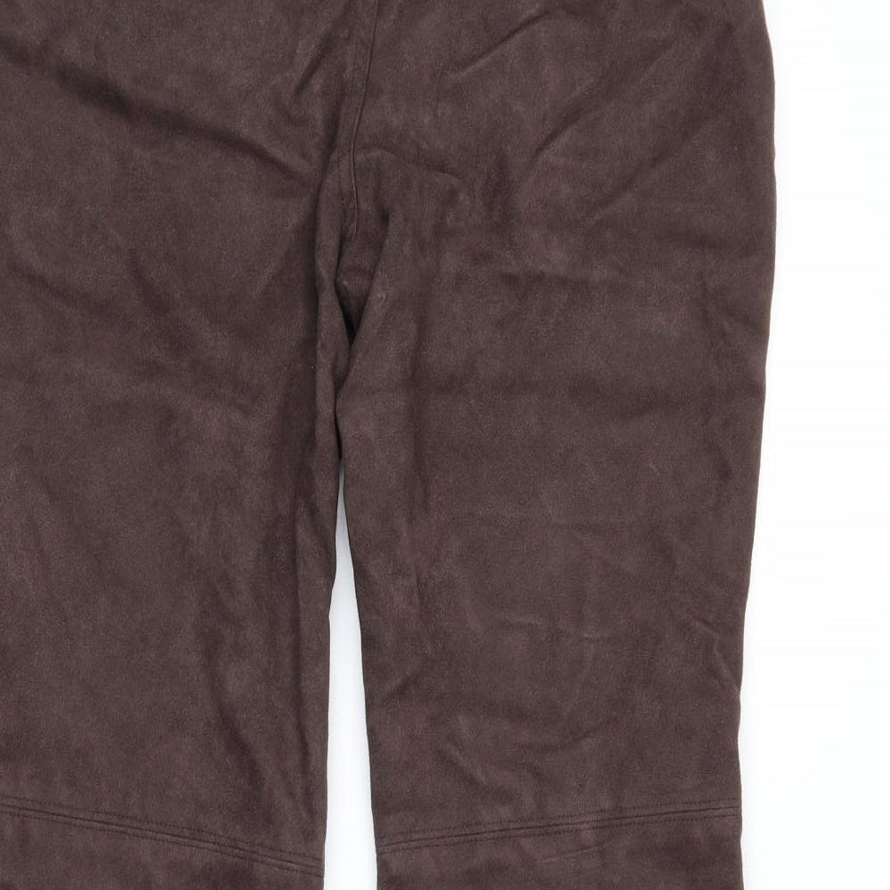 Womens UK Size 10 Marks and Spencer Regular Fit  Brown Trousers