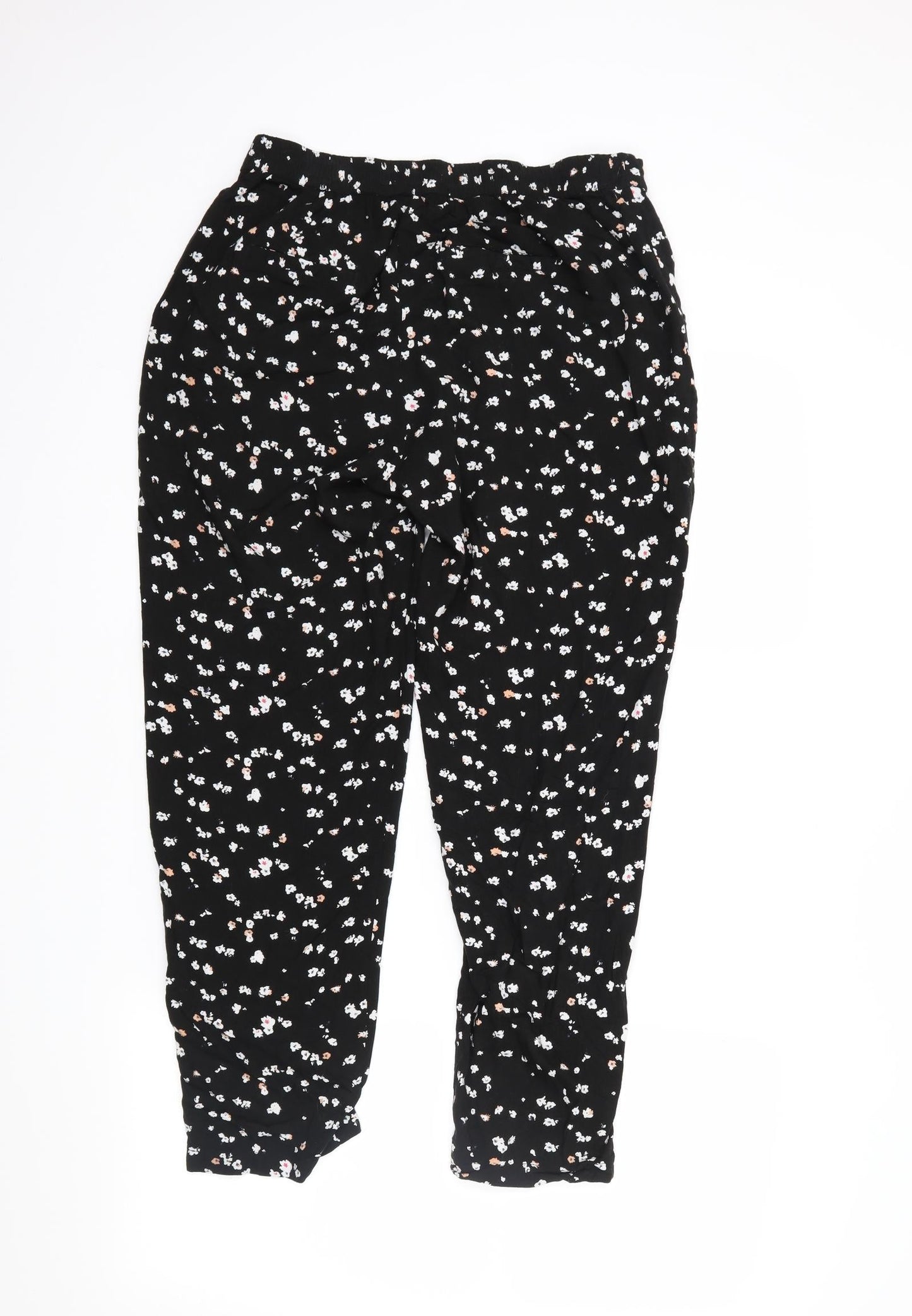 Womens UK Size 10 ICHI Regular Fit  Black Trousers