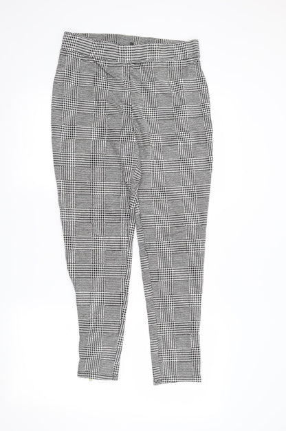 Studio Womens Green Houndstooth  Trousers  Size 12 L27 in