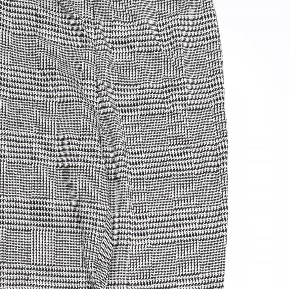 Studio Womens Green Houndstooth  Trousers  Size 12 L27 in
