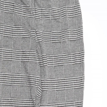 Studio Womens Green Houndstooth  Trousers  Size 12 L27 in